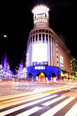 Shibuya, Tokyo - 07 Ocak 2019: Shibuya alışveriş bölgesi, Tokyo, Japonya'da bulunan meşhur mekanlar.
