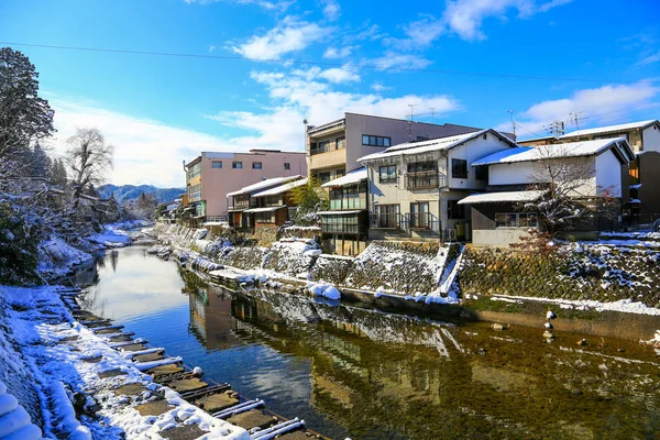 Старый Город Такаяма Зимний Сезон — стоковое фото