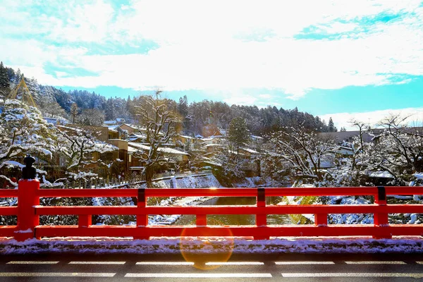 Старый Город Такаяма Зимний Сезон — стоковое фото