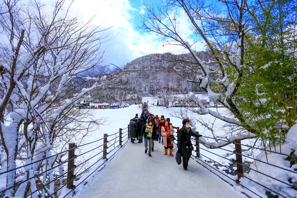 Shirakawa Andare Nella Stagione Invernale — Foto Stock