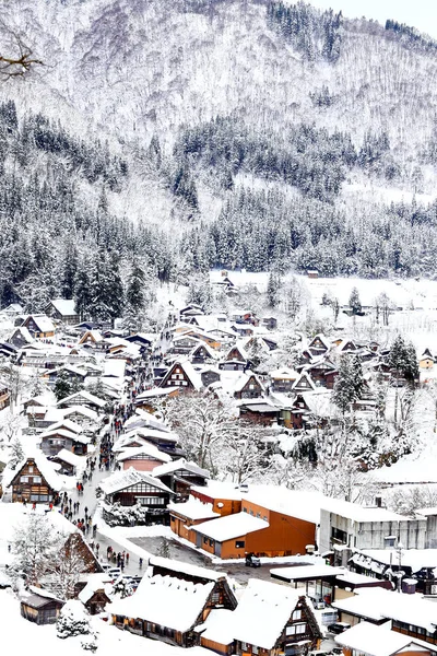 Shirakawa Sezonie Zimowym — Zdjęcie stockowe