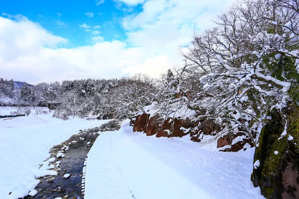 Shirakawa Gehen Der Wintersaison — Stockfoto