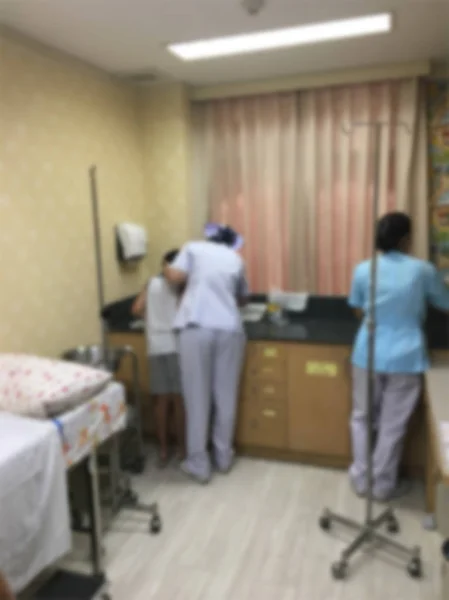 Enfermera Borrosa Sala Tratamiento Del Hospital — Foto de Stock