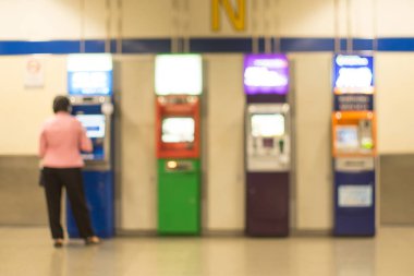 Banka Atm kartı Atm banka makineye para çekmek için bulanık kullananların