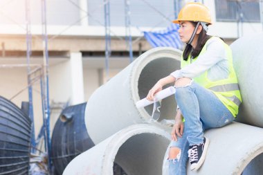 Baret inşaat sahasında ile mühendislik