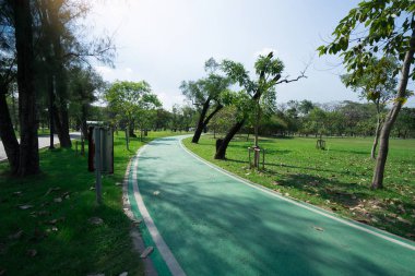 Genel bir parkta Bisiklet lane
