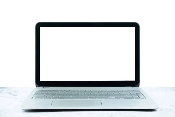 Mock Scherm Laptop Met Met Witte Achtergrond — Stockfoto