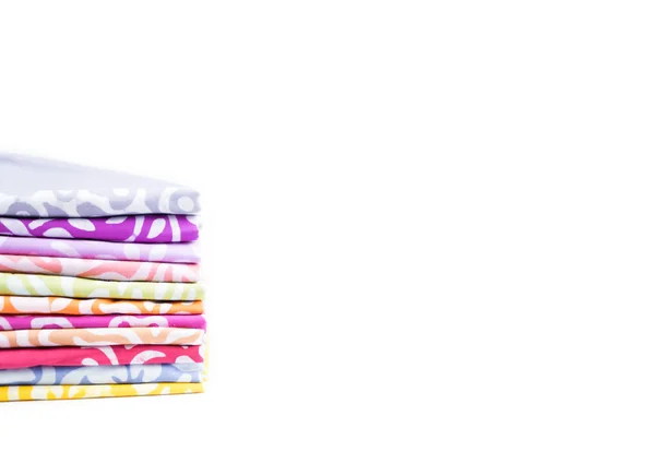 Taschentuch auf isoliertem weißen Hintergrund stapeln. — Stockfoto