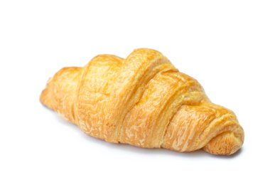 Kruvasanlar üzerinde izole beyaz arka plan