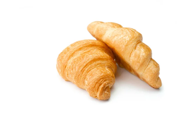 Croissants auf isoliertem weißem Hintergrund — Stockfoto