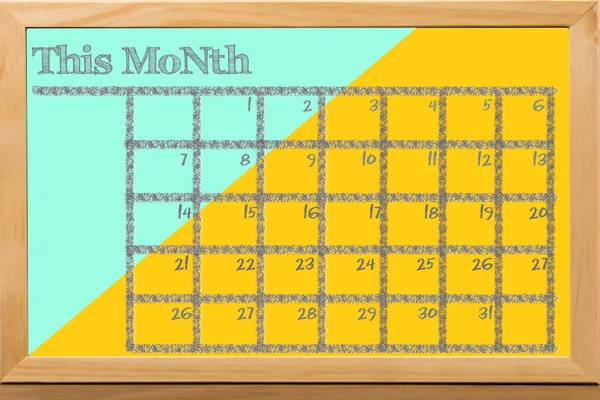 Schedule colorful for monthly note. — Stock Photo, Image