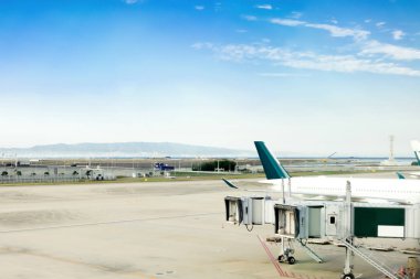 Havaalanı terminali, Japonya, Uçak terminal kapısında hazır