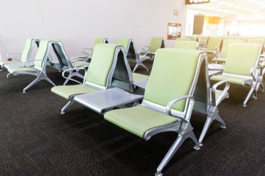 Tezgah Havaalanı Terminal. boş Havaalanı terminal bekleyen