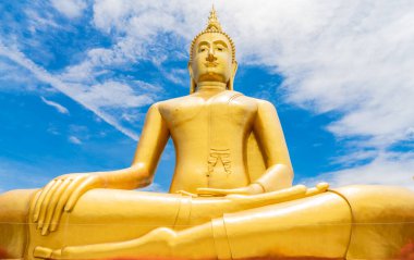 Büyük Buda ve kutsal ip Tayland 'da Wat Bang Chak' da