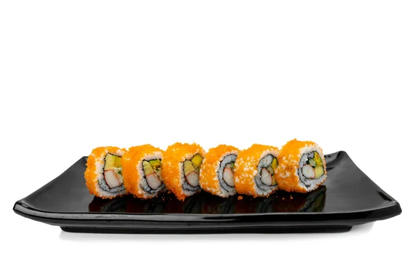 Sushi Białym Tle Japońska Koncepcja Żywności — Zdjęcie stockowe