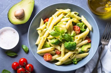 Vejetaryen Makarna penne makarna. 