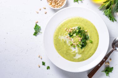 Kabak krem beyaz çorba.