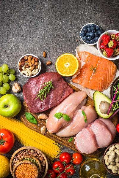 Hintergrund ausgewogene Ernährung. — Stockfoto