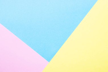 Mavi, sarı ve pembe Kağıt arka plan. 