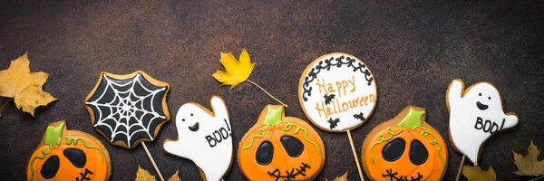 Biscotti di pan di zenzero di Halloween — Foto Stock