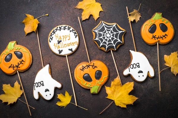 Halloween Gingerbread Cookies — Stock Photo, Image