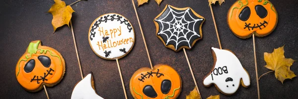 Biscotti di pan di zenzero di Halloween — Foto Stock