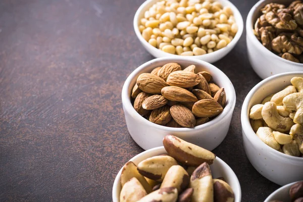 Nuts assortment in a bowl. — Stock Photo, Image