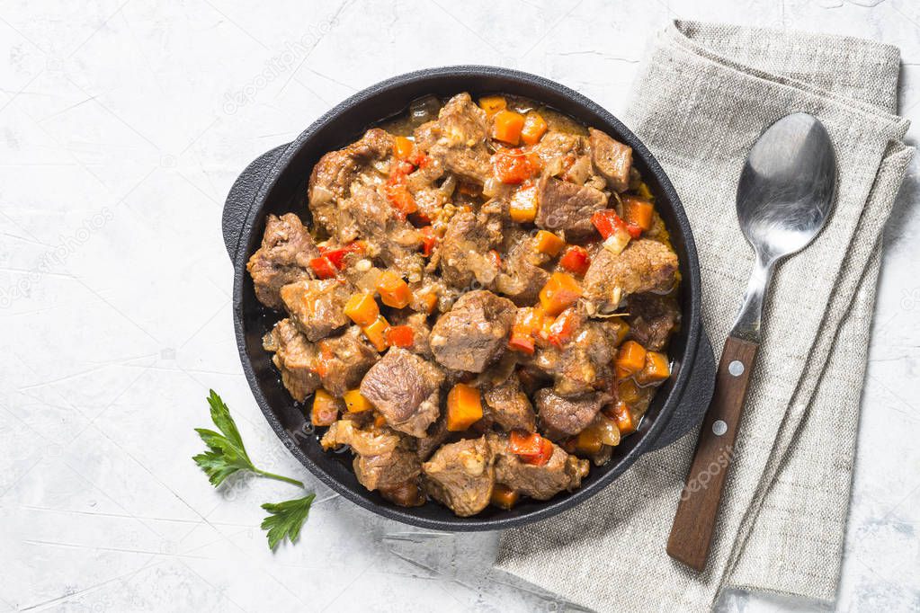 Beef stew with vegetables.