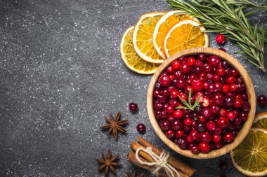 Noel yiyecek içecek veya arka plan üstten görünüm pişirme.  