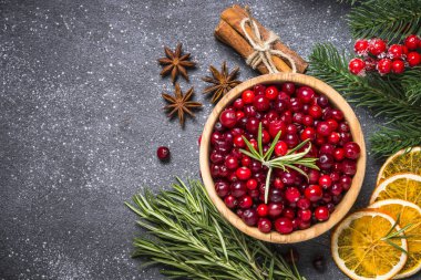 Noel yiyecek içecek veya arka plan üstten görünüm pişirme.  