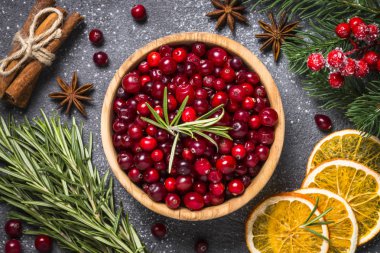 Noel yiyecek içecek veya arka plan üstten görünüm pişirme.  