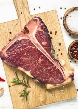 Baharat beyaz T-Bone Biftek Biftek. 