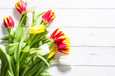 Lale Beyaz ahşap tablo. 