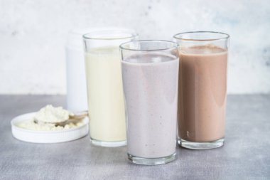 Protein kokteyl gözlük, spor beslenme. 