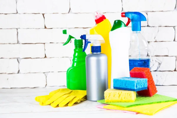 Cleaning product, household on white background.