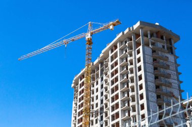 Apartman inşaat alanında