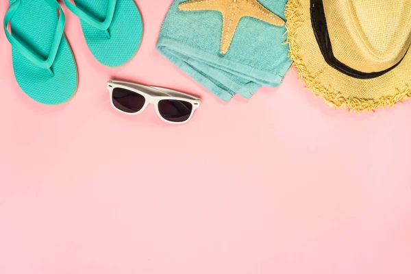 Summer travel holiday vacation background flat lay. — Stock Photo, Image