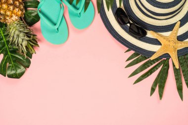 Yaz seyahat tatil tatil arka plan düz yatıyordu.