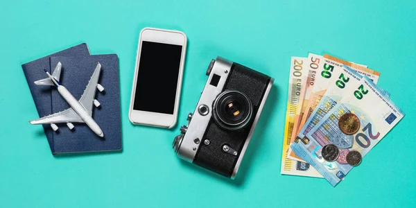 Sommerreisekonzept von oben. — Stockfoto