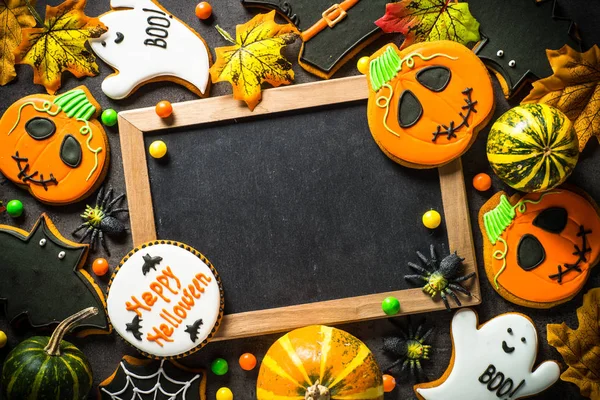 Siyah Cadılar Bayramı Gingerbread Çerezler.