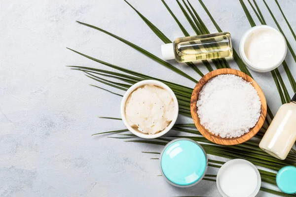 Cosmética natural, bienestar y productos de spa . — Foto de Stock