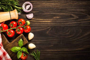 Yemek pişirme arka plan görünümü.