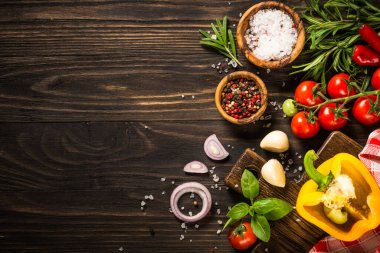 Yemek pişirme arka plan görünümü.