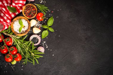 Yemek pişirme arka plan görünümü.
