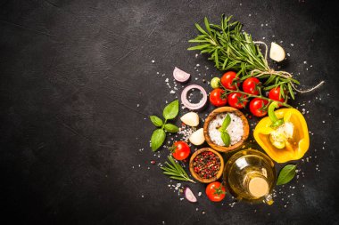 Yemek pişirme arka plan görünümü.