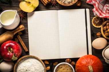 Yemek malzemelerini mutfak masasına bırak..