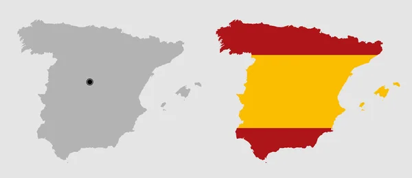 Contorno España Gris Colores Bandera — Vector de stock