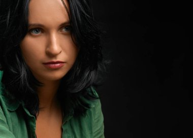 Rahat sevimli kadın portre kadar kapatın