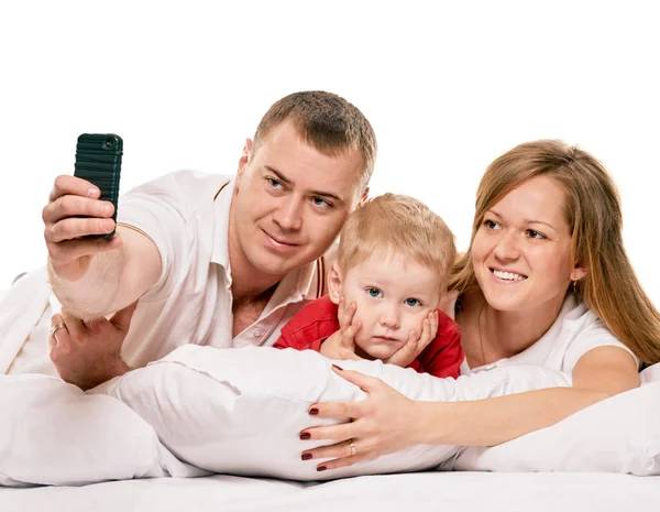 Ευτυχισμένη οικογένεια selfie — Φωτογραφία Αρχείου