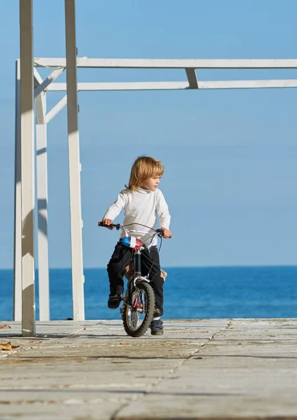 Niño con bicicleta —  Fotos de Stock